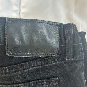 Eddie Bauer Black Denim Jeans with Leather Brand Patch